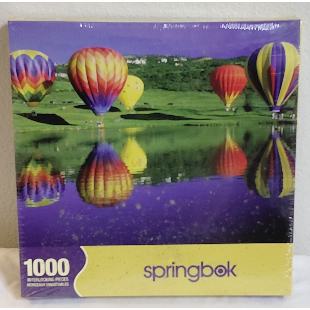 Springbok Up Up and Away 1000 Piece Jigsaw Puzzle Hot Air Balloons NEW Sealed